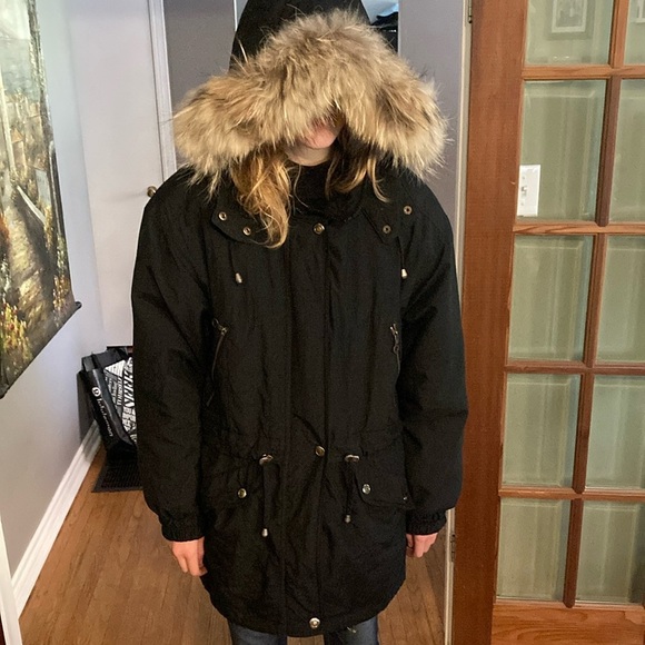 London Fog Jackets & Blazers - London fog black removable liner hooded coat.